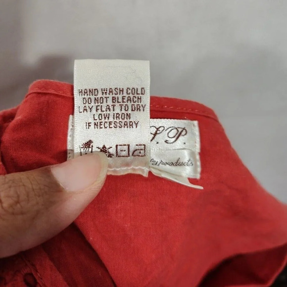 Max Studio MSSP A-line Dress Fit & Flare Size XS Orange-Brown Sleeveless Eyelet - Picture 6 of 6